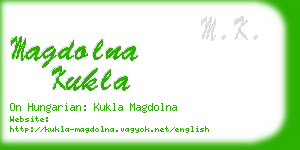 magdolna kukla business card